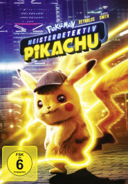 Filmplakat zu "Pokemon". Eine hasenähnliche Gestalt mit Knopfaugen, abstehenden Ohren und Basecap.